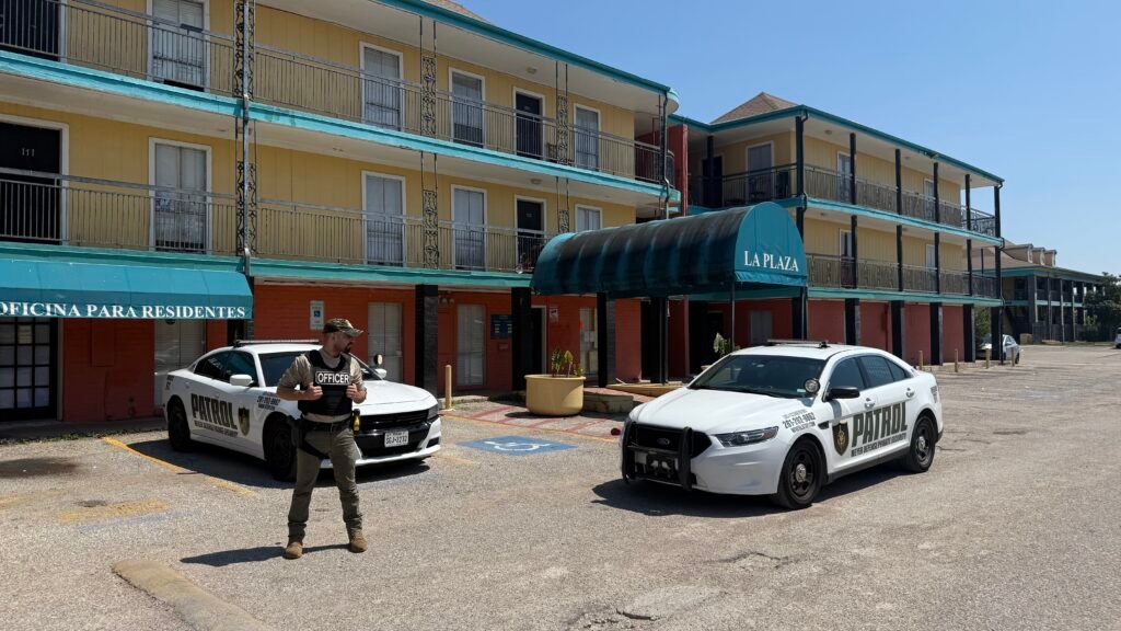 Houston Security Guard Company Meyer Defense Security Officer in an Apartment Complex in Houston, Texas.