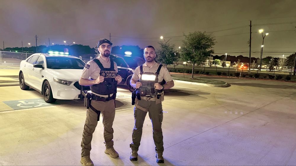 Armed security guards in Houston on duty