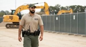 Armed Security in Houston Construction Site. Mayer Security Services Guard