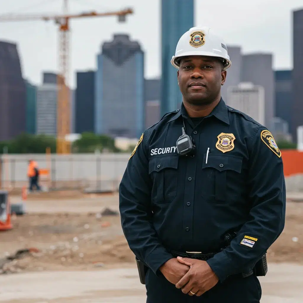 Construction security guard in Houston preventing theft and site breaches